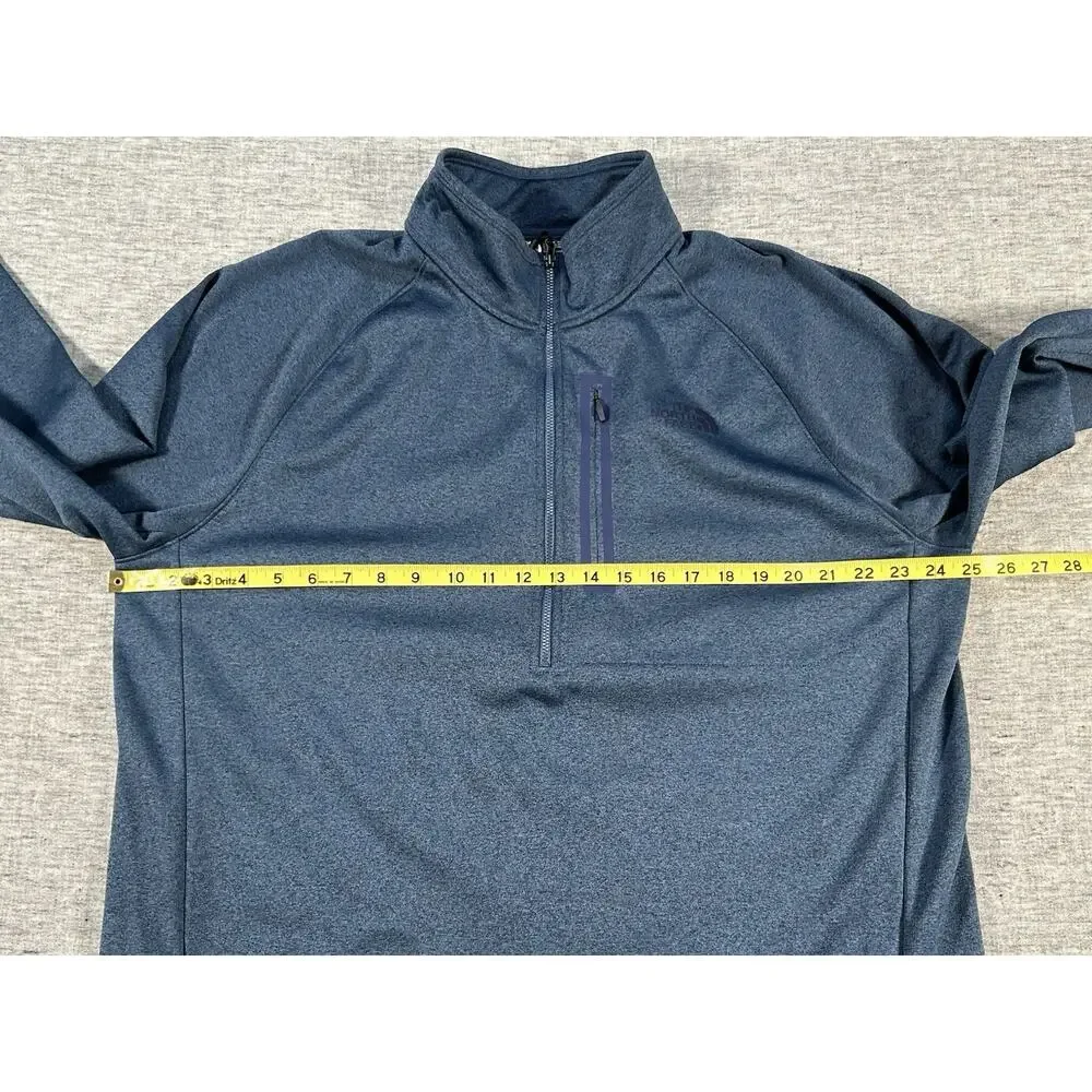 The North Face 1/2-Zip Pullover Mens Extra Large Blue Activewear Fleece Sweater